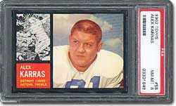 Alex Karras, along with Paul Hornung, was suspended for betting on games, but was reinstated in 1964.