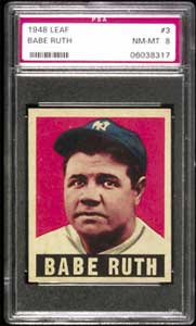 1948 Leaf Babe Ruth PSA 8