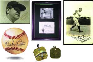 Leland's auction included interesting Babe Ruth items.