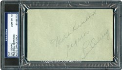 Lou Gehrig Signature