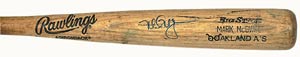 1991 game-used/autographed Mark McGwire bat highlights auction