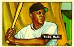 A 1951 Bowman Willie Mays #305 is one of the most valuable rookie cards, valued at $21,000.