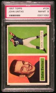 Johnny Unitas Rookie PSA NM-MT 8