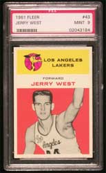 1961 Fleer Jerry West #043 MINT 9