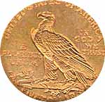 Reverse design of half- and quarter-eagle coins