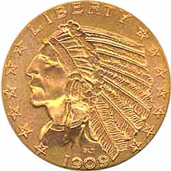 Pratt's obverse: Chapman called the Indian 'emaciated'<br>but the design was more realistic than other interpretations
