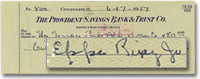 1957 Canceled Check