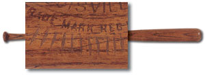 This rare ''notched'' home run bat of the Babe's sold for $82,598