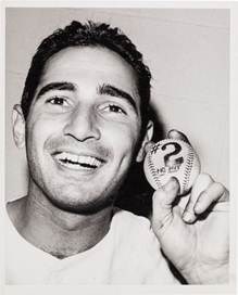 1963 Sandy Koufax Second No-Hitter Game Used Baseball Original Photograph