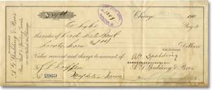1908 cashiers check