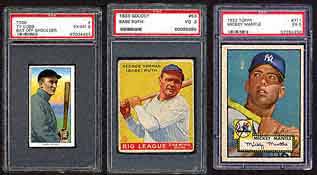 A great selection of vintage cards are also available,like this 1911 T206 Ty Cobb in PSA EX_MT 6 (lot 17);a 1933 Goudey 53 Babe Ruth PSA VG 3 (lot 19); and a 1952 Topps 311 Mickey Mantle PSA EX 5,are among the highlights.