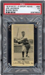 1916 M101-5 Sporting News Joe Jackson #86 (Blank Back)