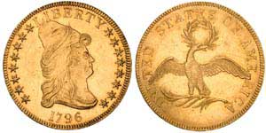1796 Eagle PCGS is one of the Bass Auction (Part 3) highlights.