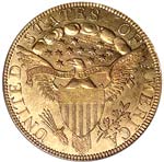 1798/7 $10 Large Eagle 9X4 Stars (PCGS AU53)