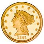 1841 Quarter Eagle PCGS Proof-64