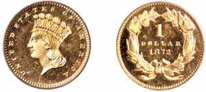1872 Gold Dollar realizes $9,200 at auction