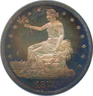 1874 Trade Dollar PCGS PR66 from the Legend Collection