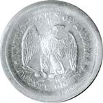 Reverse side shows some telltale lumps in the <br>field, most noticeably above the eagle's head.