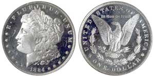 1884-O DMPL Morgan Dollar