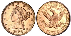 Gem Mint State $5 Liberty gold represent good value in today's market