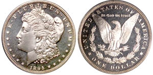 1895 Morgan Dollar PCGS PR66CAM sold at the Rarities Auction for $36,800