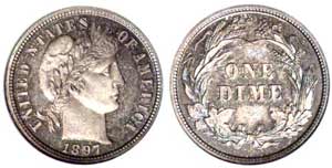 1897 Proof Barber Dime