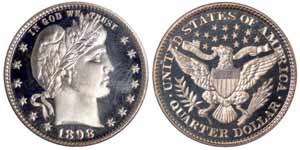 Proof Barber type coins are selling well.