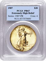 1907 $20 (Ultra High Relief)