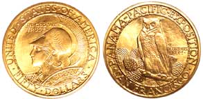 1915-S Panama-Pacific $50 Round PCGS MS65 in upcoming Kingswood Sale