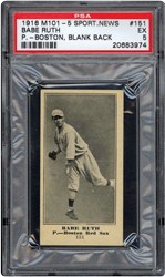 1916 M101-5 Sporting News Babe Ruth #151 (P.-Boston, Blank Back)