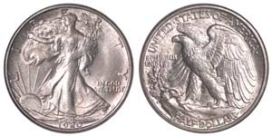 Toned coins, like this rich rose and gold-toned 1920-D Walking Liberty, are undergoing a 'renaissance'
