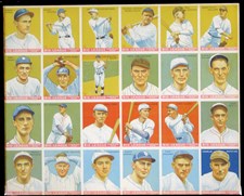 1933 Goudey Final Production Sheet