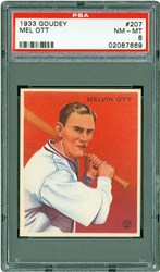 1933 Goudey Mel Ott #207