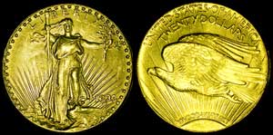 The famous -- or infamous -- 1933 $20 gold piece