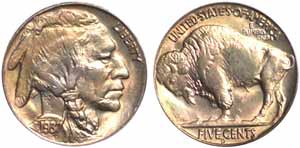 1937-D 3-Legged Buffalo nickel