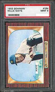 This rare 1955 Bowman PSA Mint 9 Willie Mays sold for $8,338
