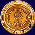 What would a 2002 Winter Olympics <br>commemorative coin look like?<br>How about this fantasy<br> combination of pin and keychain?