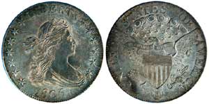 1806 Draped Bust Half Dollar PCGS MS62
