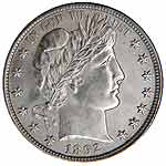 1892 Barber Half Dollar MS 64