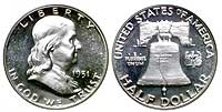 1951 Franklin Half Dollar PCGS PR65 Cameo from the Kingswood Sale