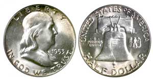 1953 Franklin Half PCGS MS66FBL brought $2,760 in Kingswood Sale