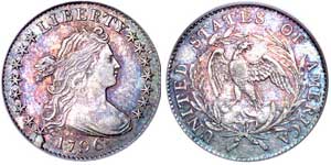 1796 Draped Bust Dime PCGS AU58 offered in Kingswood Sale