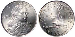 2000 Error dollar. Double denomination stuck over Maryland quarter featured in Bowers sale
