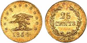 This ''Defiant Eagle'' California gold coin is one of the highlights from the upcoming sale of the Jay Roe collection.