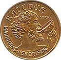 This 'Fat Tuesday' token honors the god of wine, Bacchus