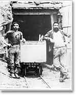 Miners at the Blue Eyes Mine, Placer County, California 1882.