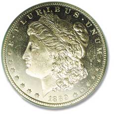 1889-CC MS 64 DMPL PCGS from the famed NFL Set.