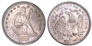 1878-S Liberty Seated Quarter PCGS MS66 (Eliasberg) highlights Bowers' sale.
