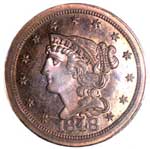 1848 Half Cent (First Restrike) PCGS PR66RB offered in Bowers' Rarities Sale.