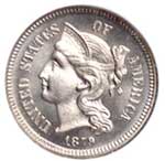 1879 Proof 67 Three Cent Nickel